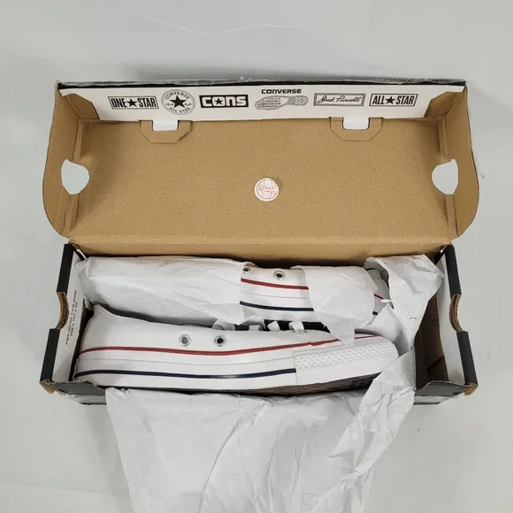 Converse Chuck Taylor All Star Low Top Shoes Sneakers White Unisex M-5, W-7 NIB - Picture 7 of 10